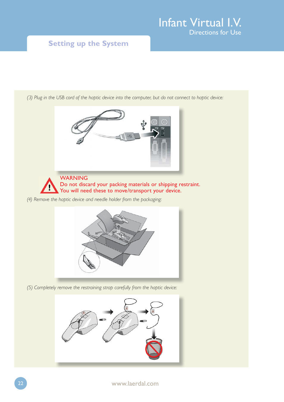 Infant virtual i.v | Laerdal Infant Virtual I.V. User Manual | Page 22 / 117