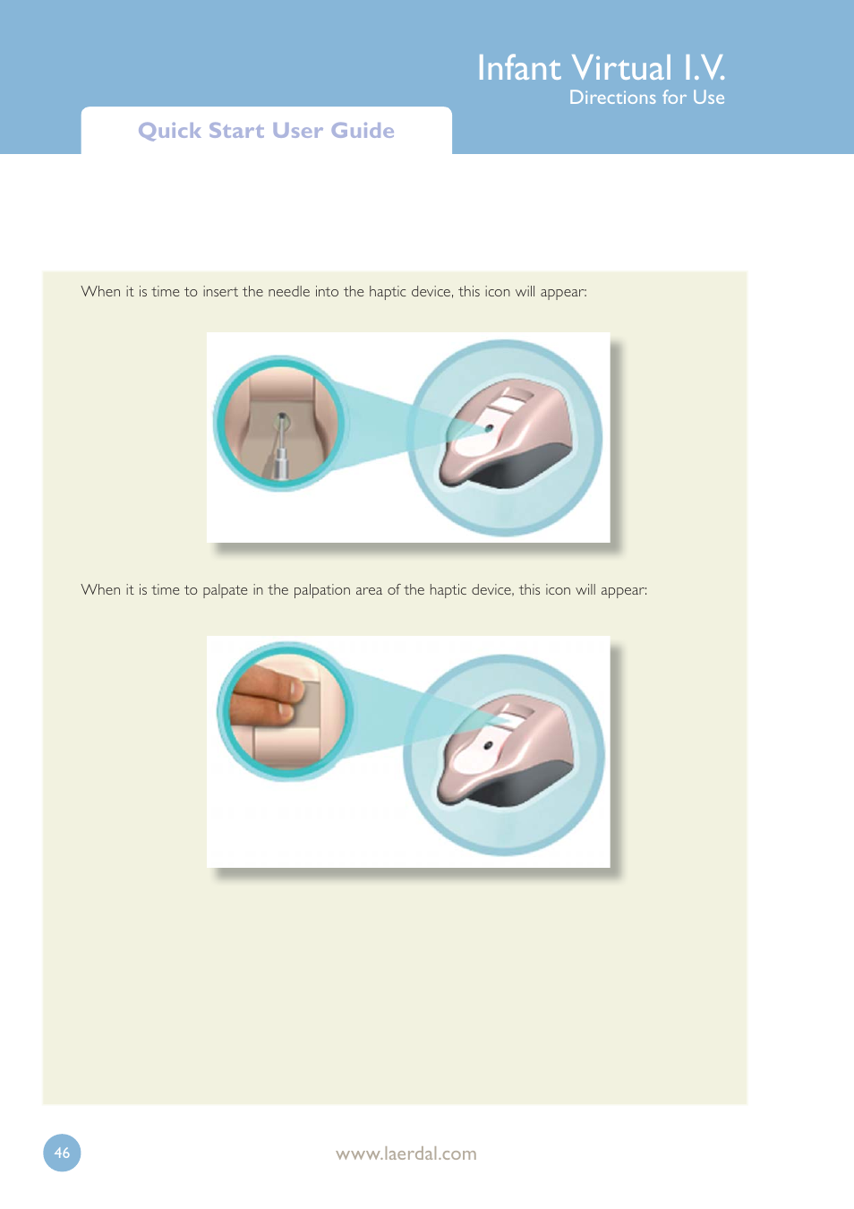 Infant virtual i.v | Laerdal Infant Virtual I.V. User Manual | Page 46 / 117