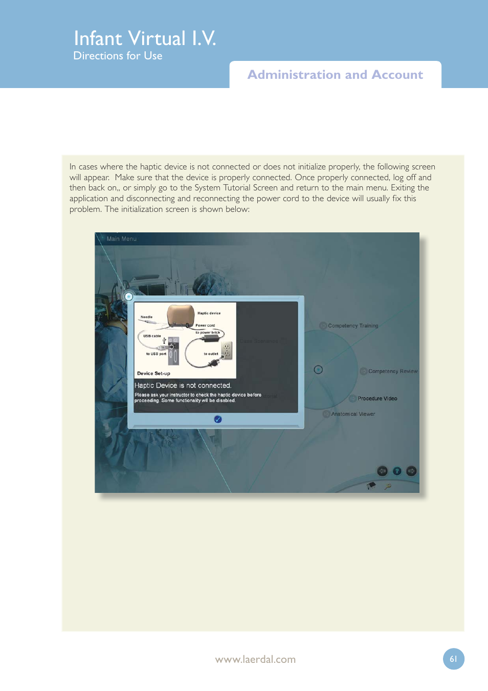 Infant virtual i.v | Laerdal Infant Virtual I.V. User Manual | Page 61 / 117