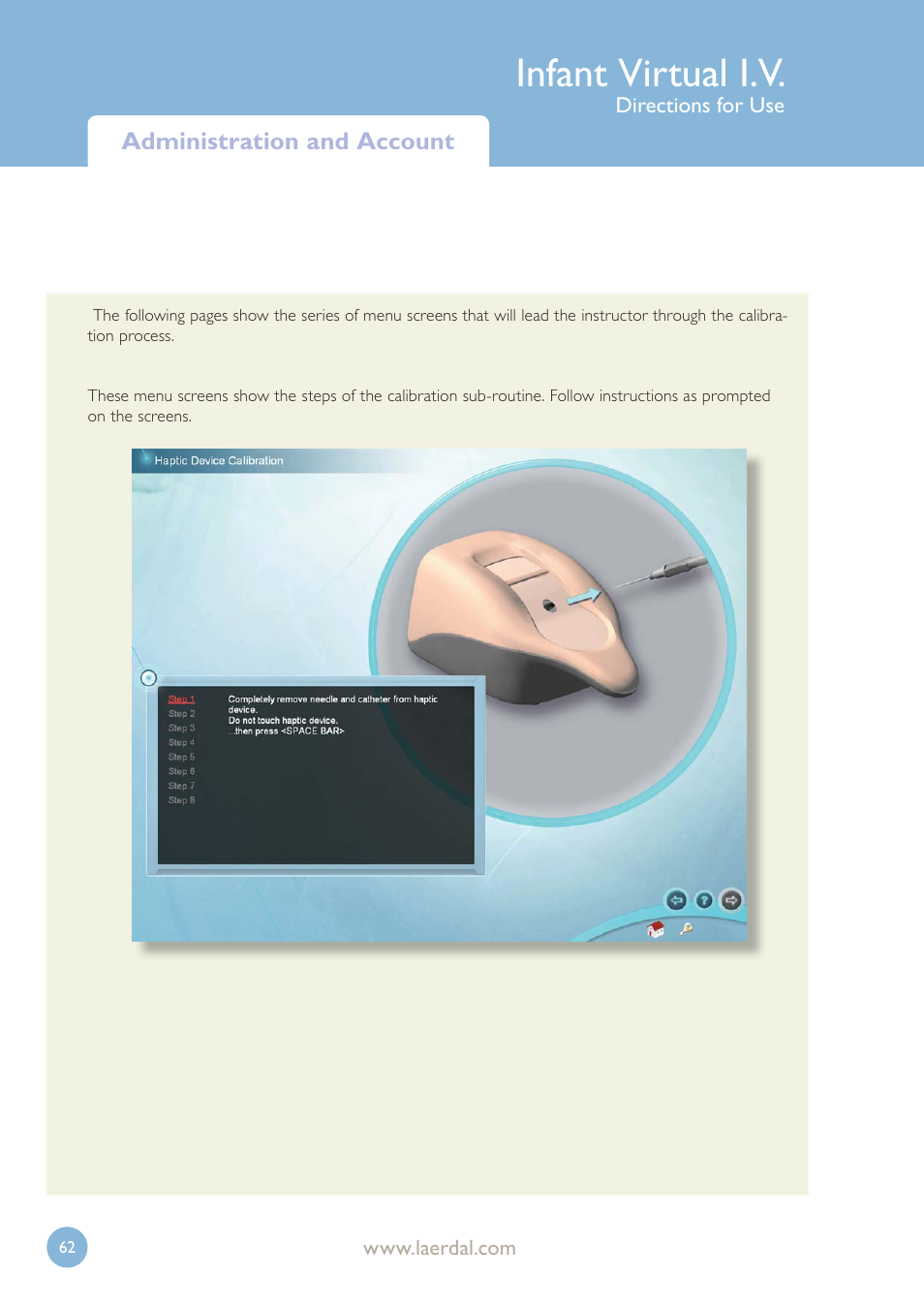 Infant virtual i.v | Laerdal Infant Virtual I.V. User Manual | Page 62 / 117