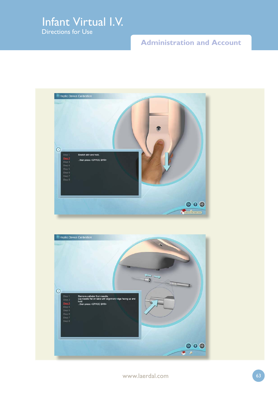 Infant virtual i.v | Laerdal Infant Virtual I.V. User Manual | Page 63 / 117