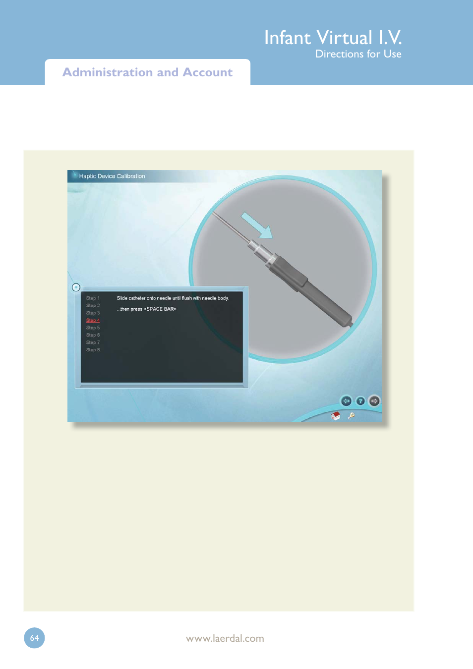 Infant virtual i.v | Laerdal Infant Virtual I.V. User Manual | Page 64 / 117