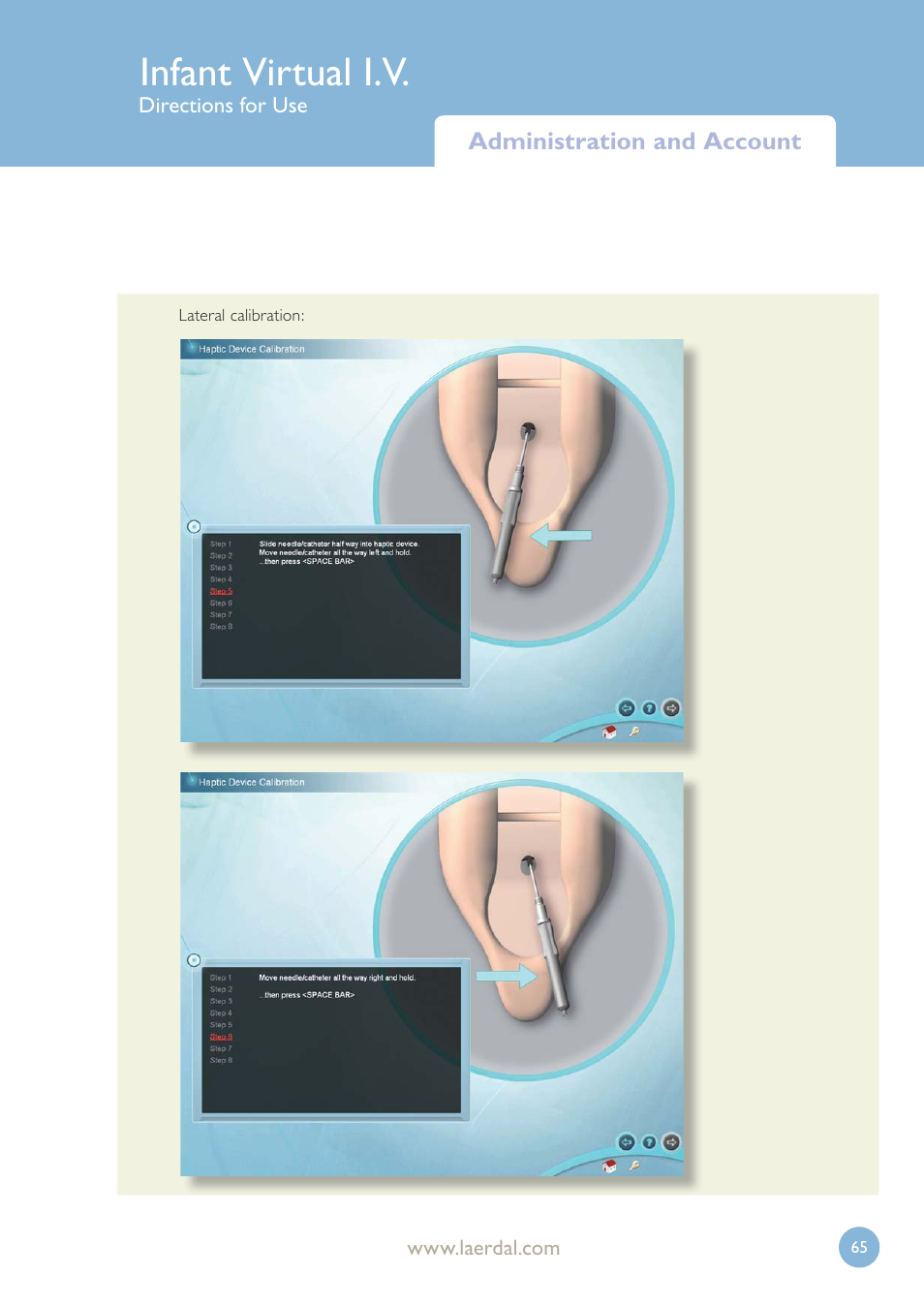 Infant virtual i.v | Laerdal Infant Virtual I.V. User Manual | Page 65 / 117
