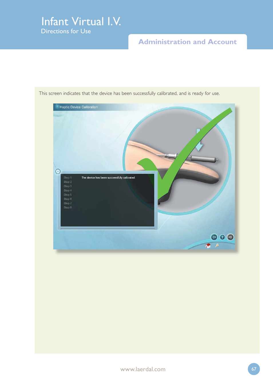Infant virtual i.v | Laerdal Infant Virtual I.V. User Manual | Page 67 / 117