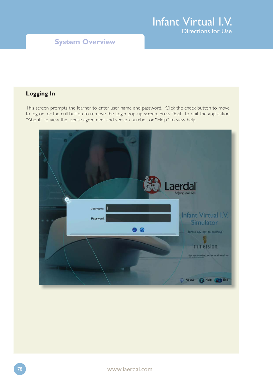 Infant virtual i.v | Laerdal Infant Virtual I.V. User Manual | Page 78 / 117