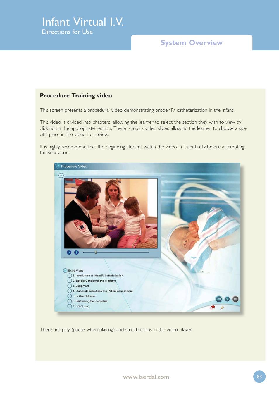 Infant virtual i.v | Laerdal Infant Virtual I.V. User Manual | Page 83 / 117