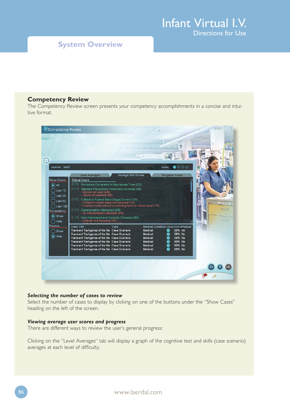 Infant virtual i.v | Laerdal Infant Virtual I.V. User Manual | Page 86 / 117