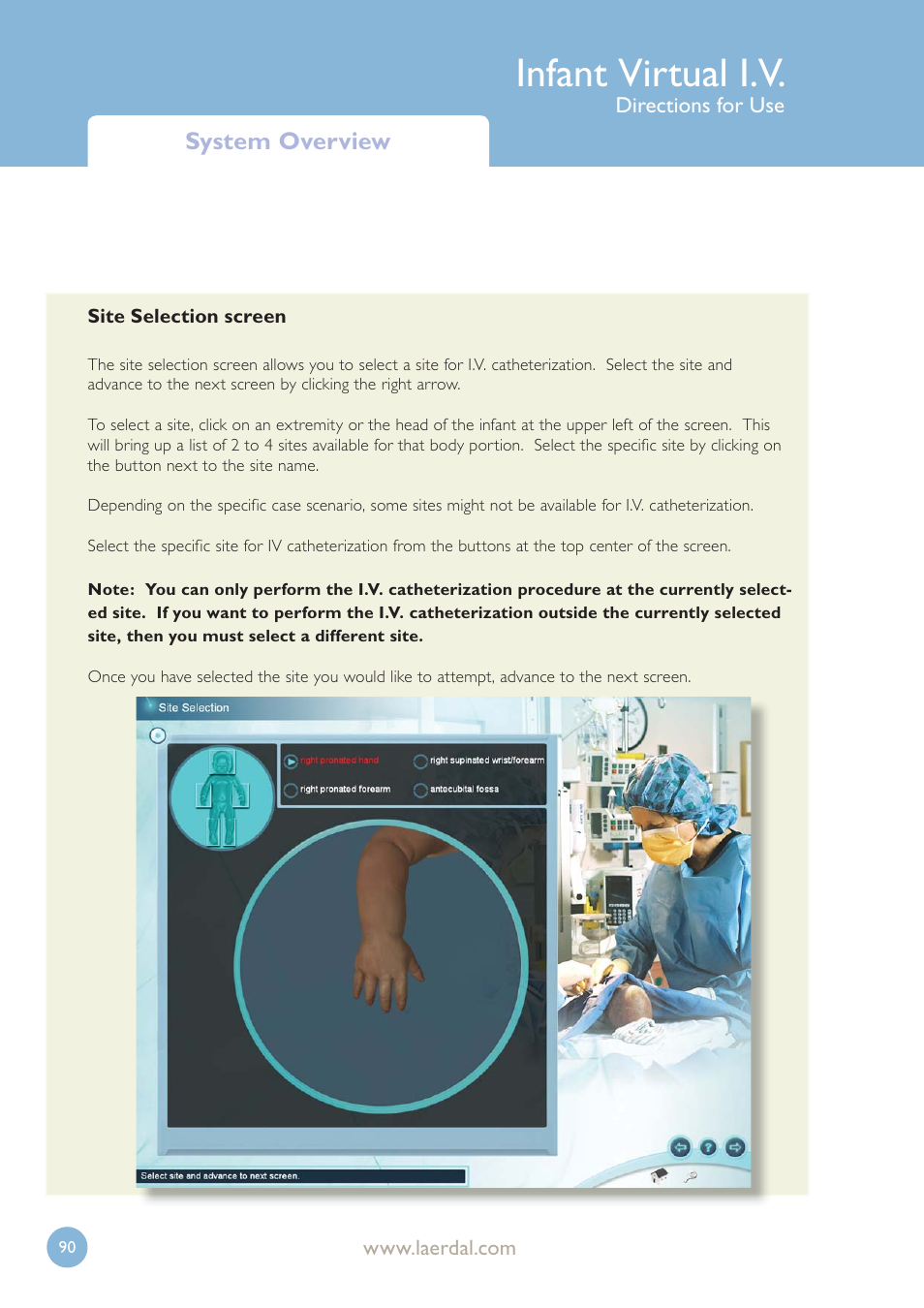 Infant virtual i.v, System overview | Laerdal Infant Virtual I.V. User Manual | Page 90 / 117