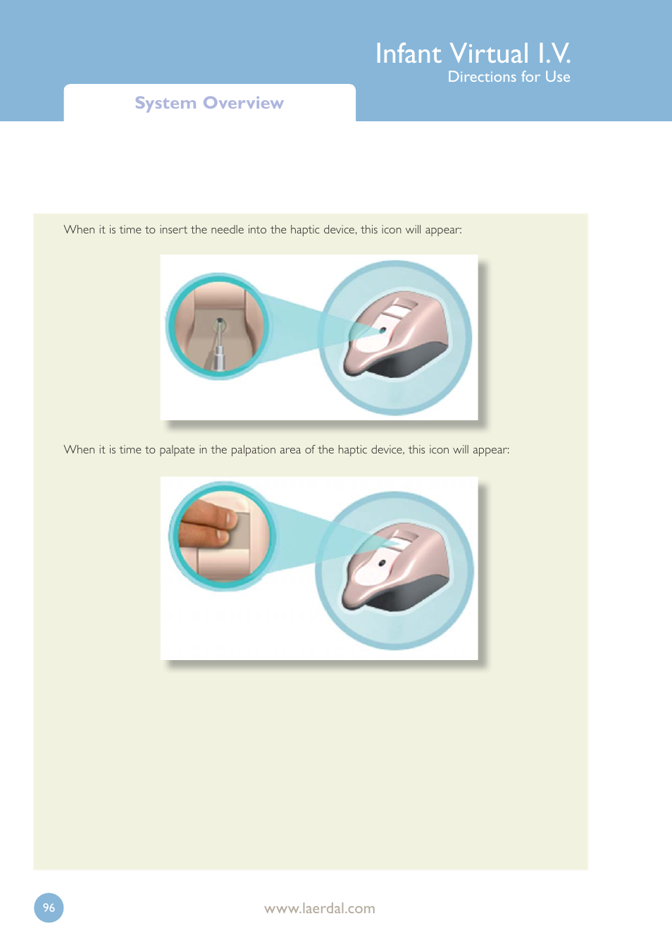 Infant virtual i.v | Laerdal Infant Virtual I.V. User Manual | Page 96 / 117