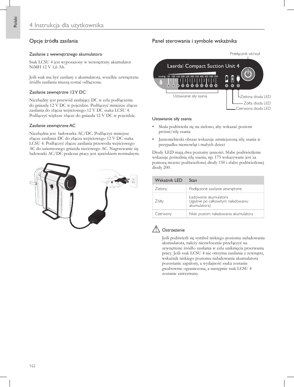 4 instrukcja dla użytkownika | Laerdal Compact Suction Unit (LCSU) 4 User Manual | Page 162 / 272