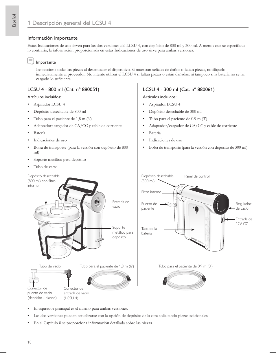 1 descripción general del lcsu 4 | Laerdal Compact Suction Unit (LCSU) 4 User Manual | Page 18 / 272