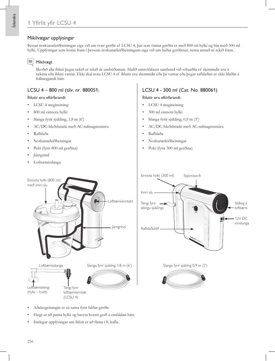 1 yfirlit yfir lcsu 4 | Laerdal Compact Suction Unit (LCSU) 4 User Manual | Page 256 / 272