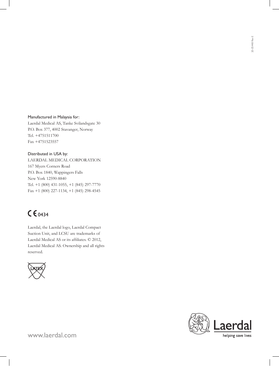 Laerdal Compact Suction Unit (LCSU) 4 User Manual | Page 272 / 272