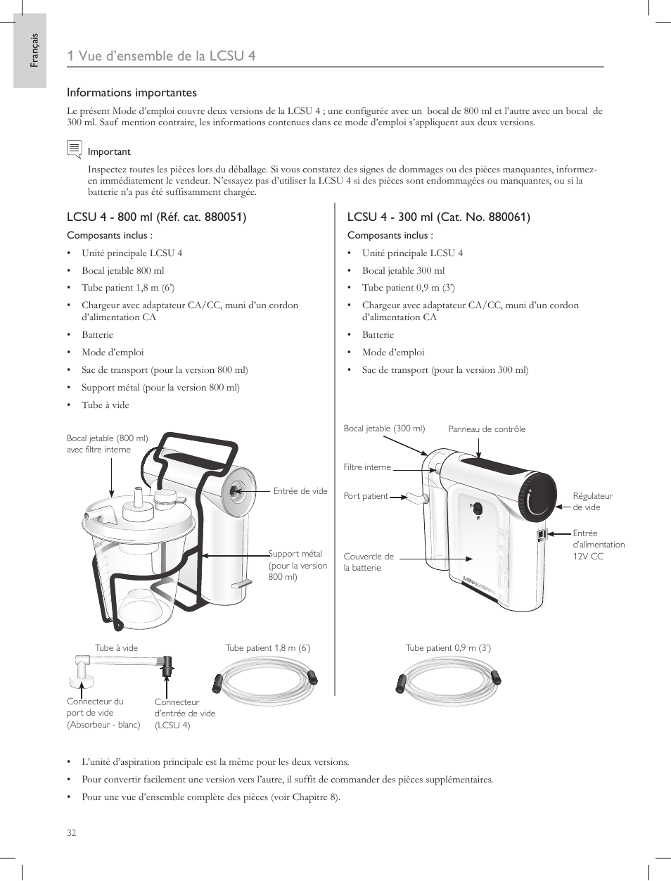 1 vue d’ensemble de la lcsu 4 | Laerdal Compact Suction Unit (LCSU) 4 User Manual | Page 32 / 272