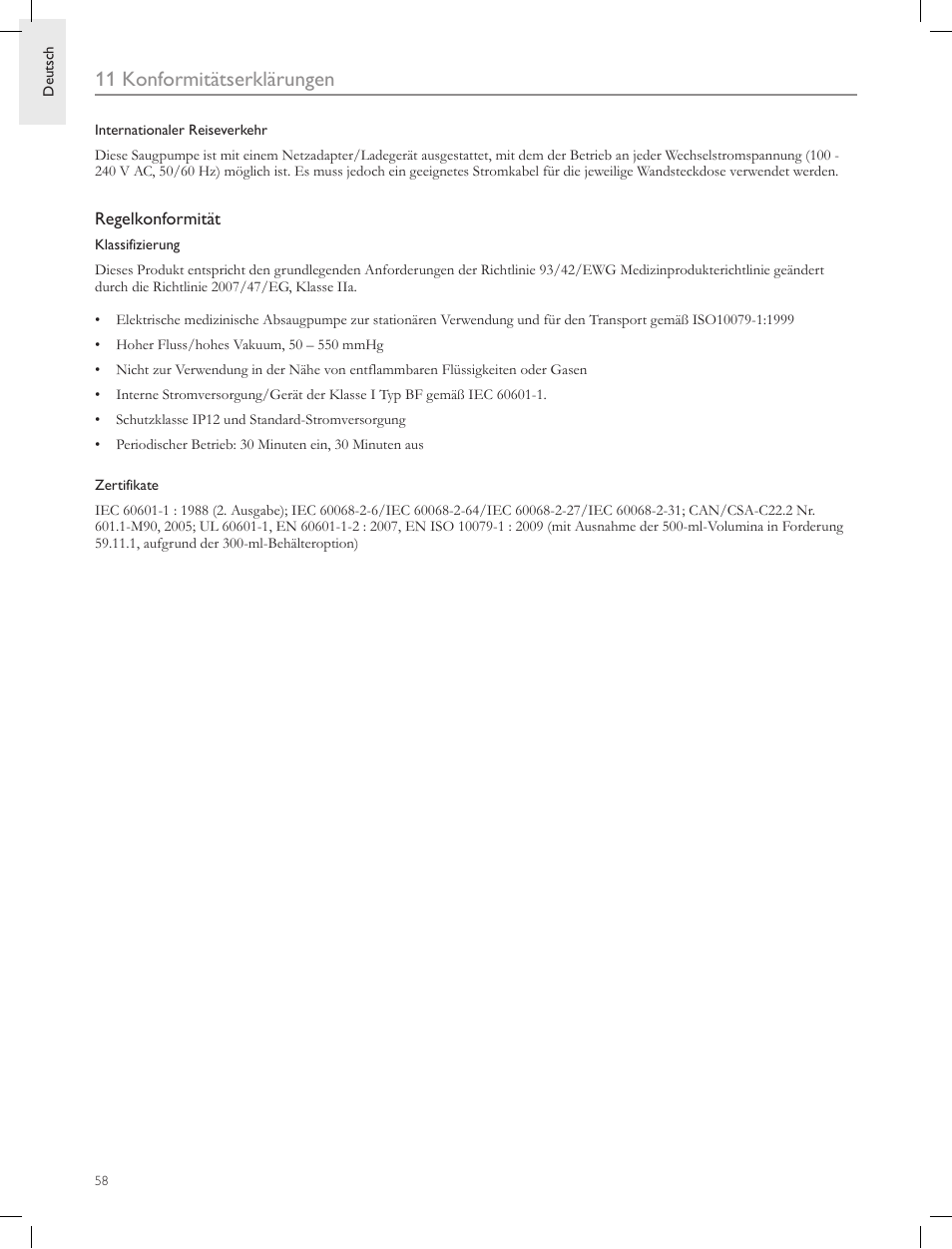 11 konformitätserklärungen | Laerdal Compact Suction Unit (LCSU) 4 User Manual | Page 58 / 272