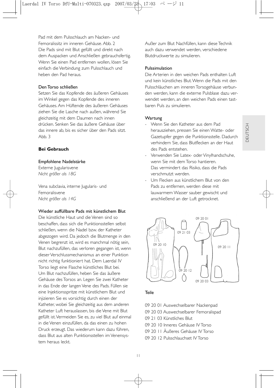 Laerdal IV Torso User Manual | Page 11 / 24