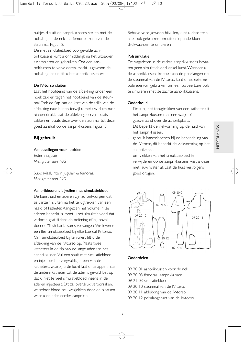 Laerdal IV Torso User Manual | Page 13 / 24