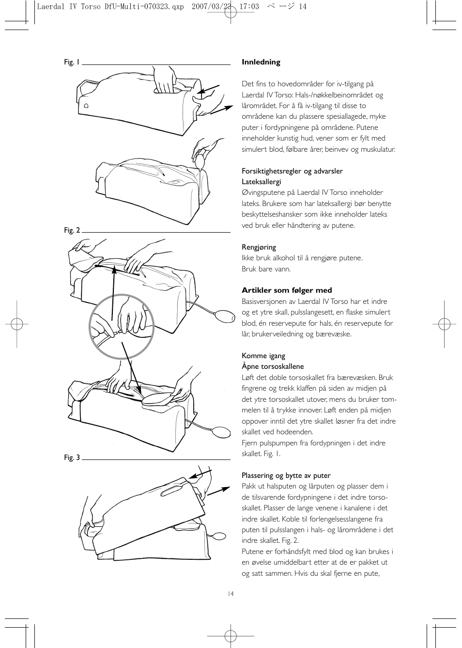 Laerdal IV Torso User Manual | Page 14 / 24