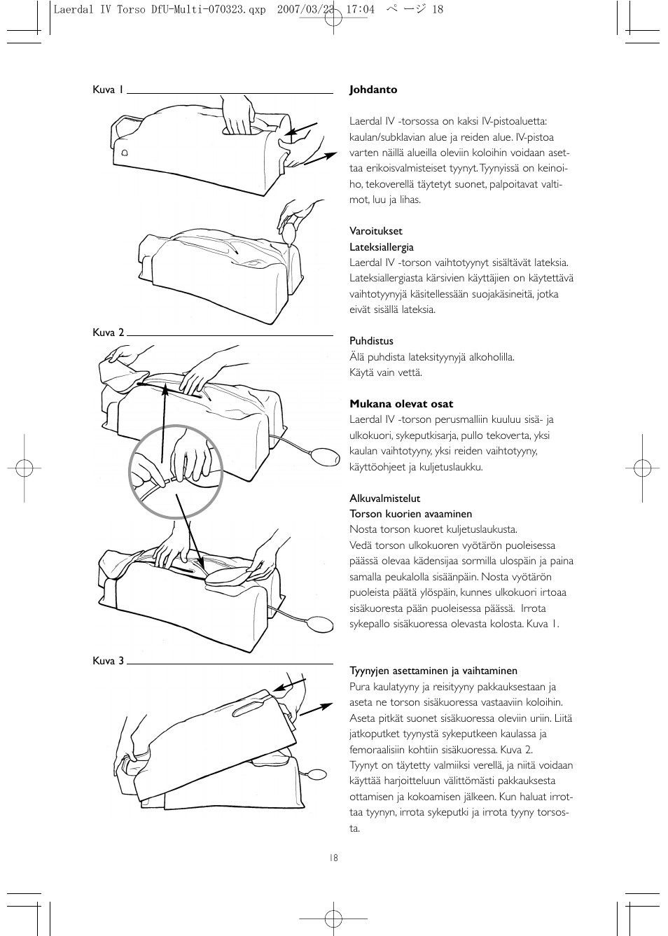 Laerdal IV Torso User Manual | Page 18 / 24