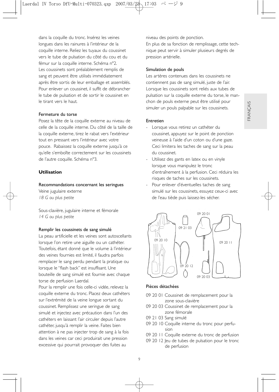 Laerdal IV Torso User Manual | Page 9 / 24