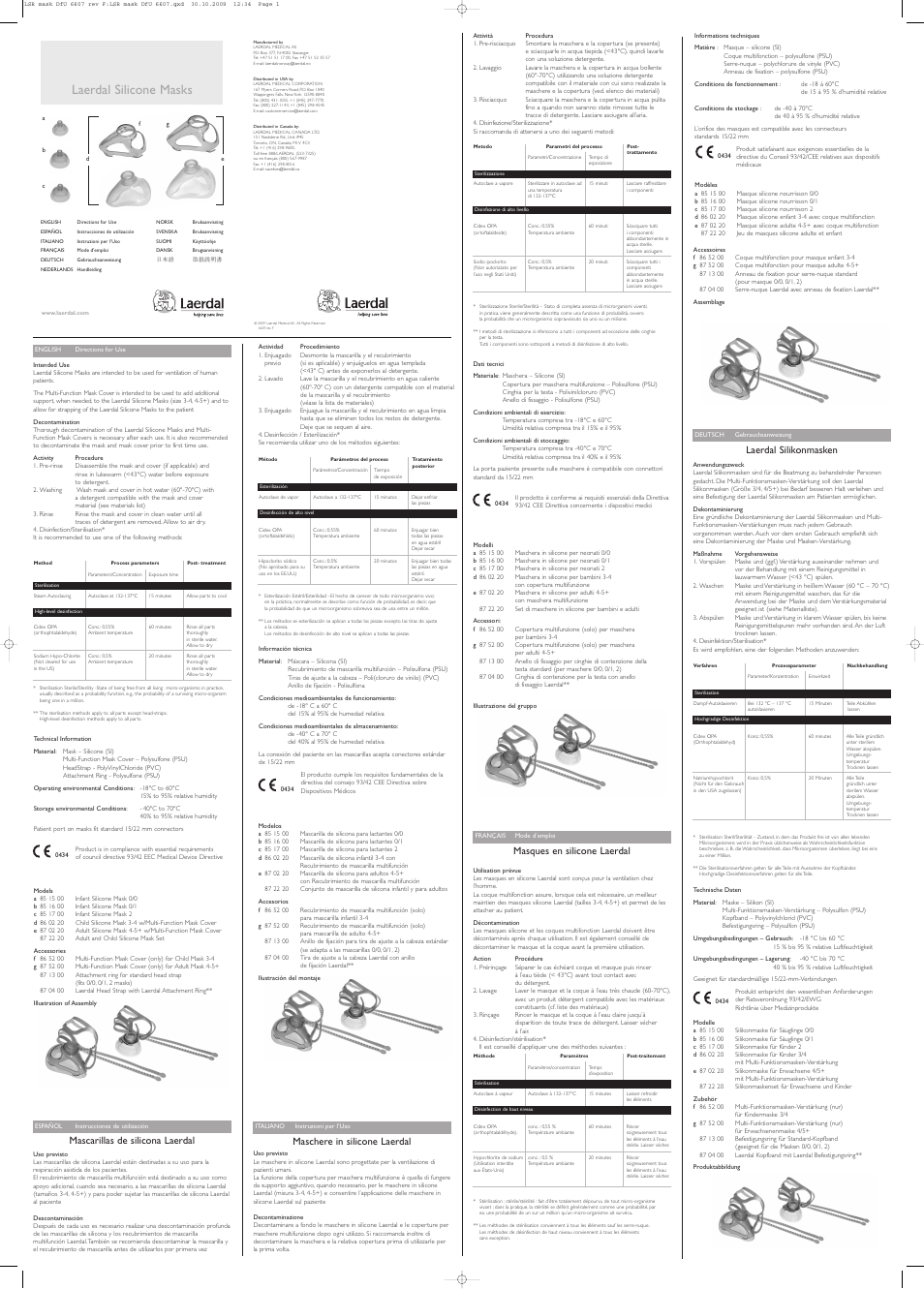 Laerdal Silicone Masks User Manual | 2 pages