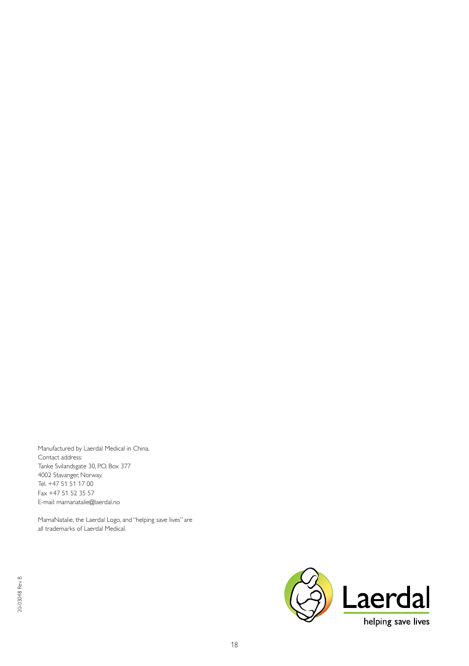 Laerdal LGH MamaNatalie User Manual | Page 10 / 10