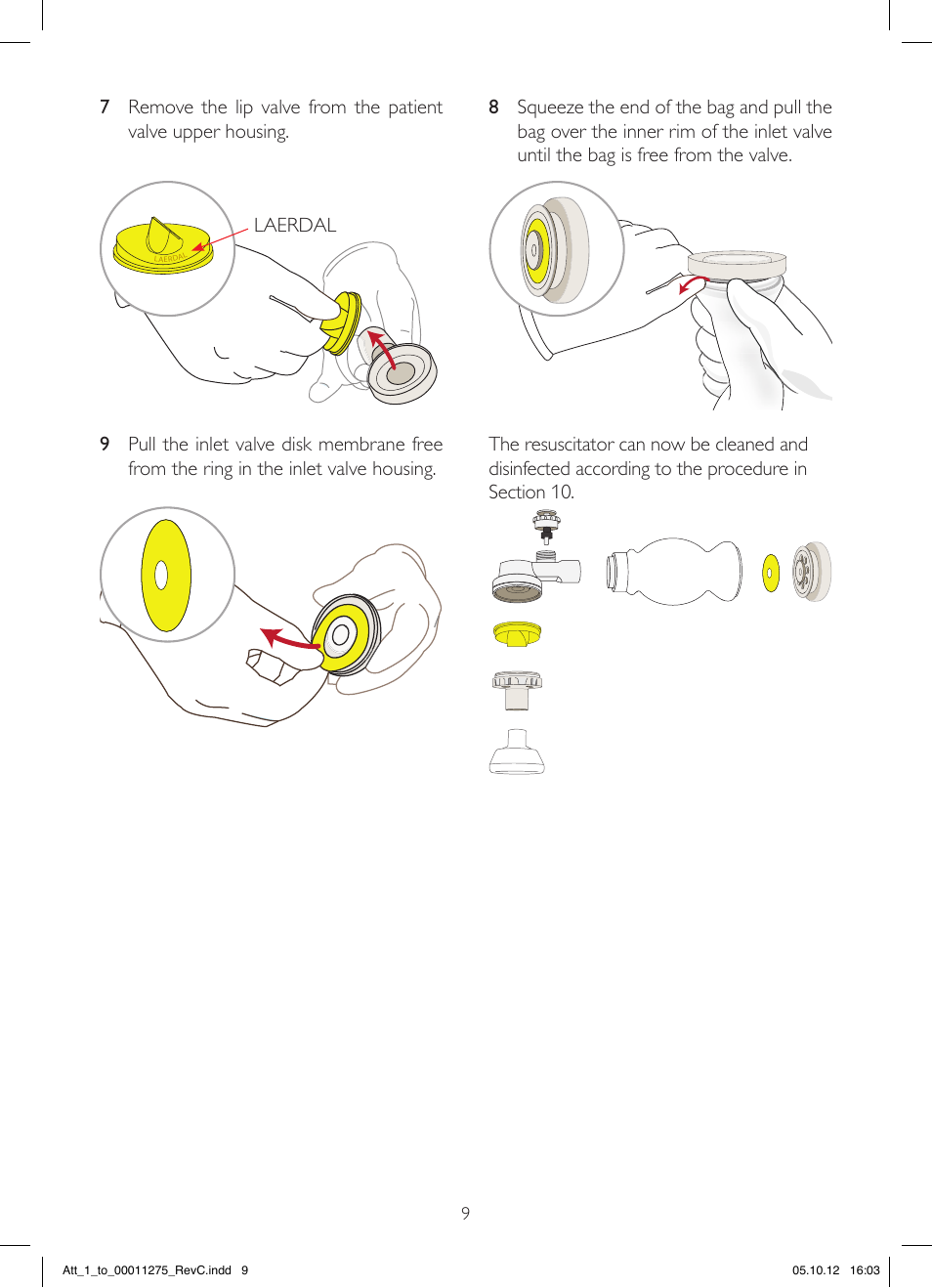 Laerdal LGH Simplified Resuscitator User Manual | Page 9 / 12