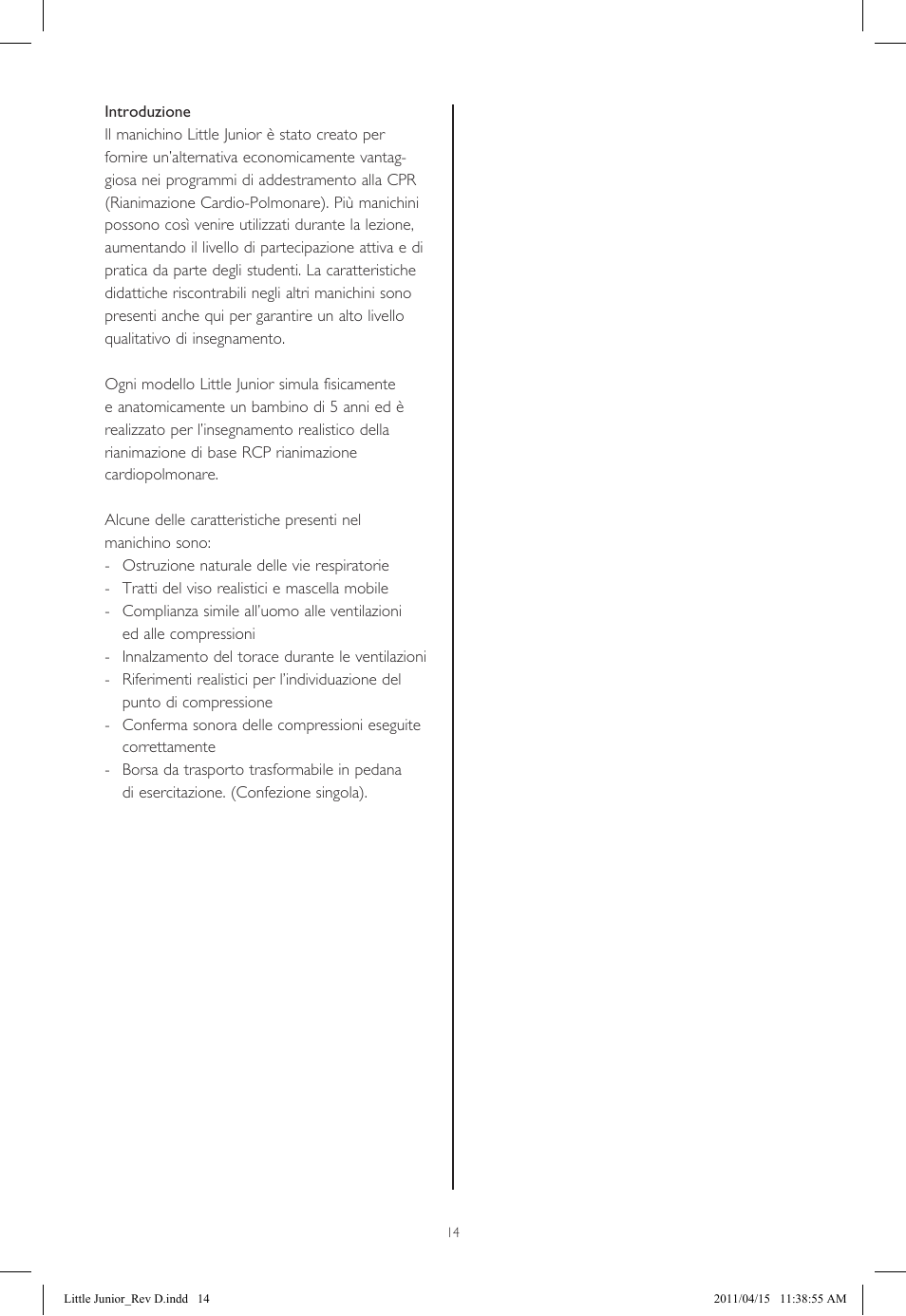 Laerdal Little Junior User Manual | Page 14 / 56