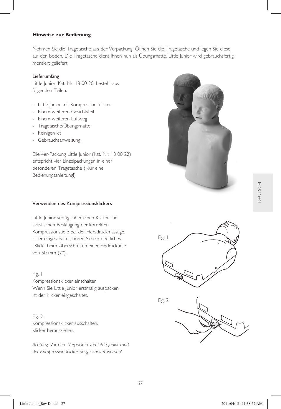 Laerdal Little Junior User Manual | Page 27 / 56