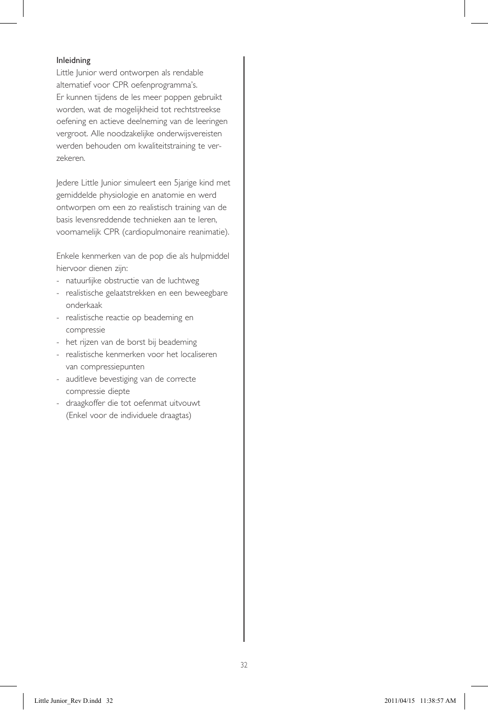 Laerdal Little Junior User Manual | Page 32 / 56
