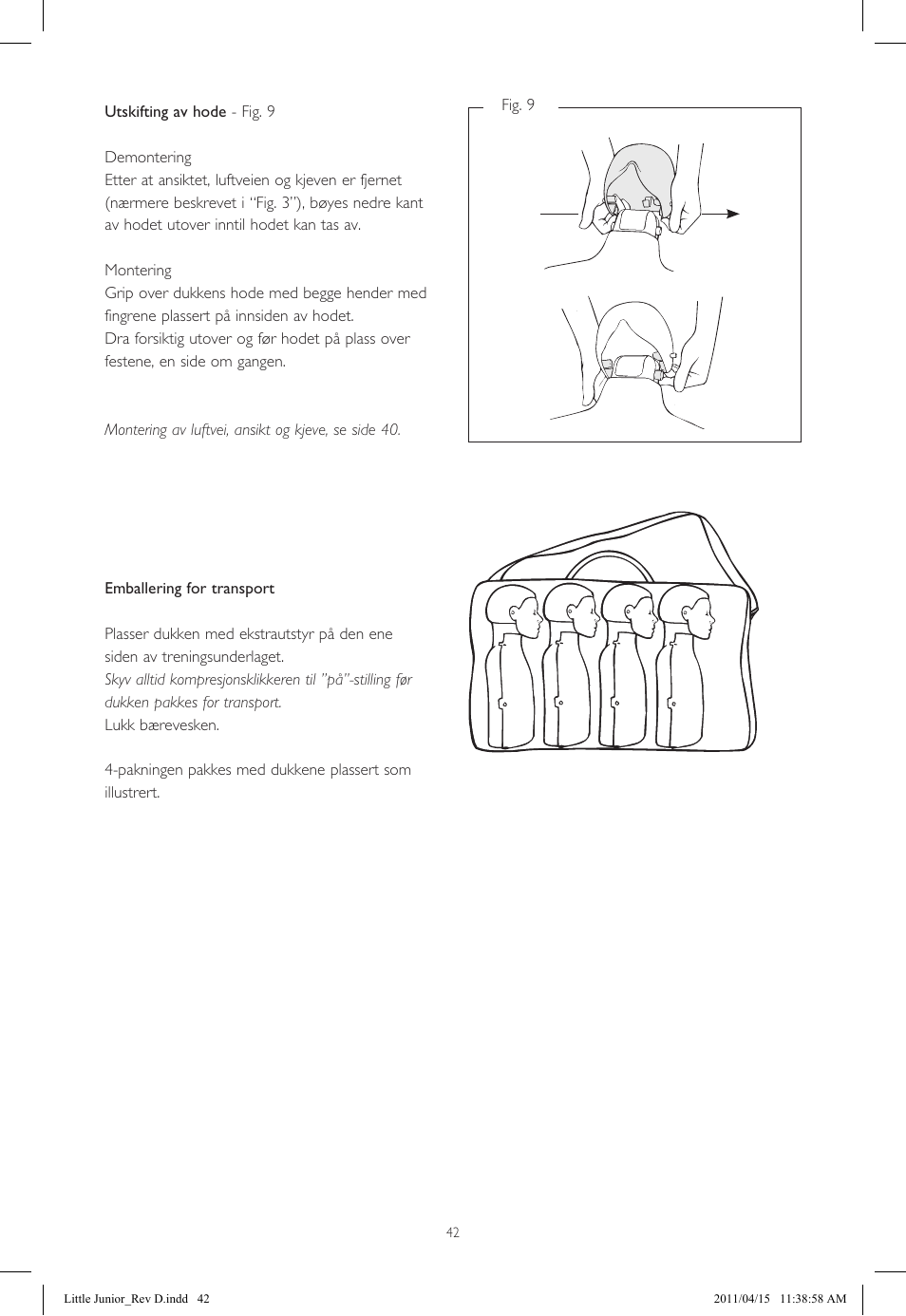 Laerdal Little Junior User Manual | Page 42 / 56