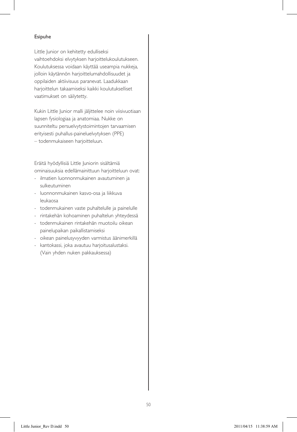 Laerdal Little Junior User Manual | Page 50 / 56