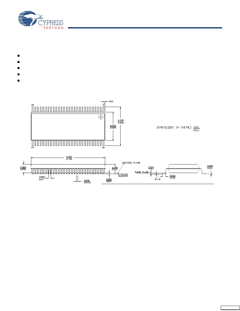 Package diagrams | Cypress Perform CY7C68013 User Manual | Page 55 / 62