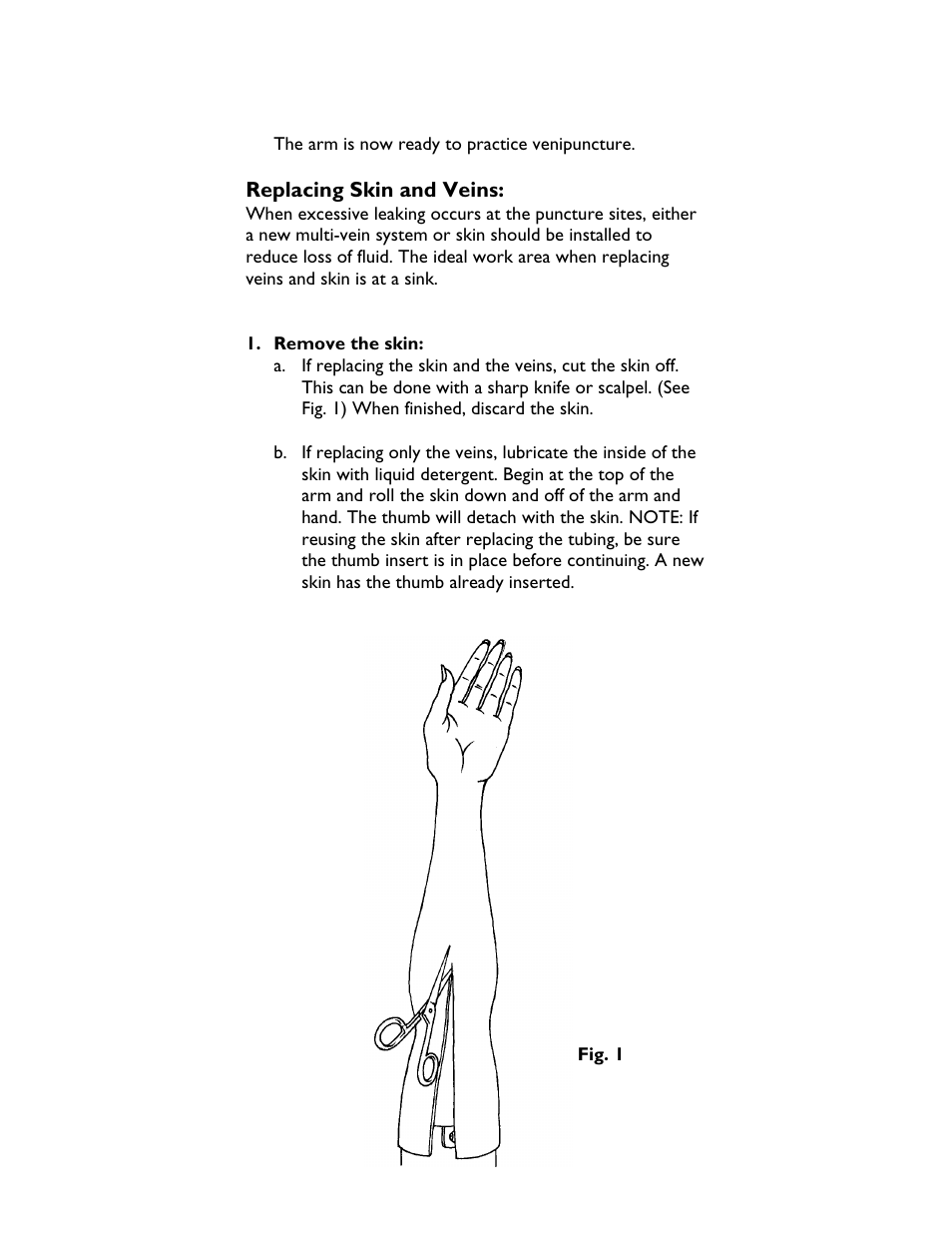 Replacing skin and veins | Laerdal Multi-Venous IV Training Arms User Manual | Page 5 / 8