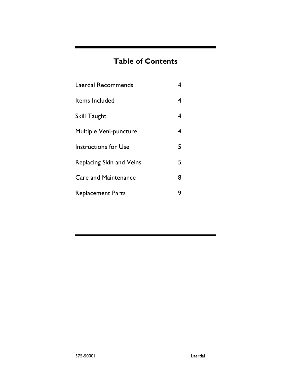 Laerdal Multi-Venous IV Training Arms User Manual | Page 3 / 10