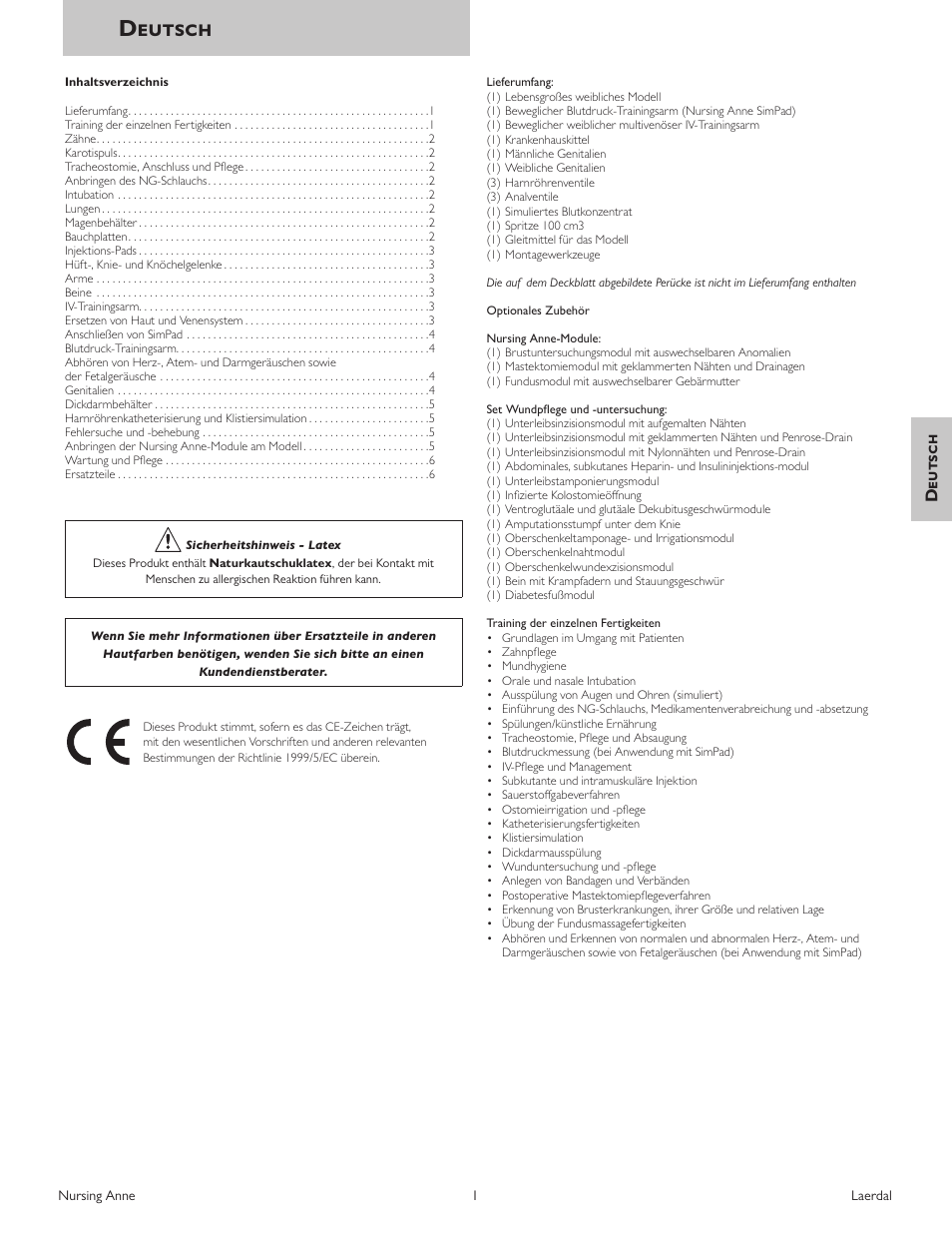 Deutsch | Laerdal Nursing Anne (SimPad Capable) User Manual | Page 27 / 76