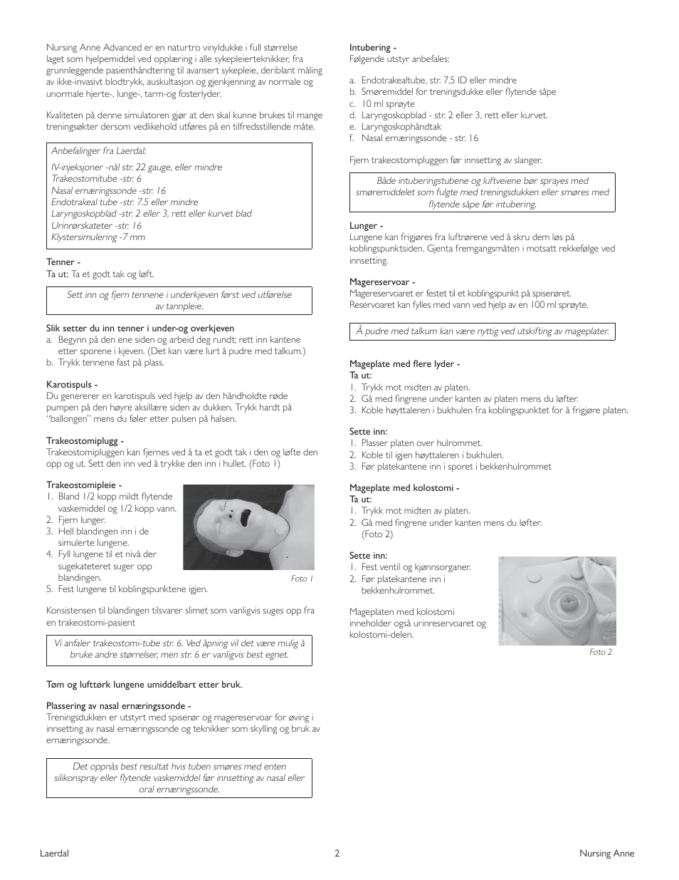 Laerdal Nursing Anne (SimPad Capable) User Manual | Page 40 / 76