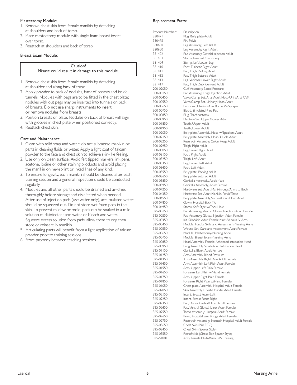Laerdal Nursing Anne (SimPad Capable) User Manual | Page 8 / 76