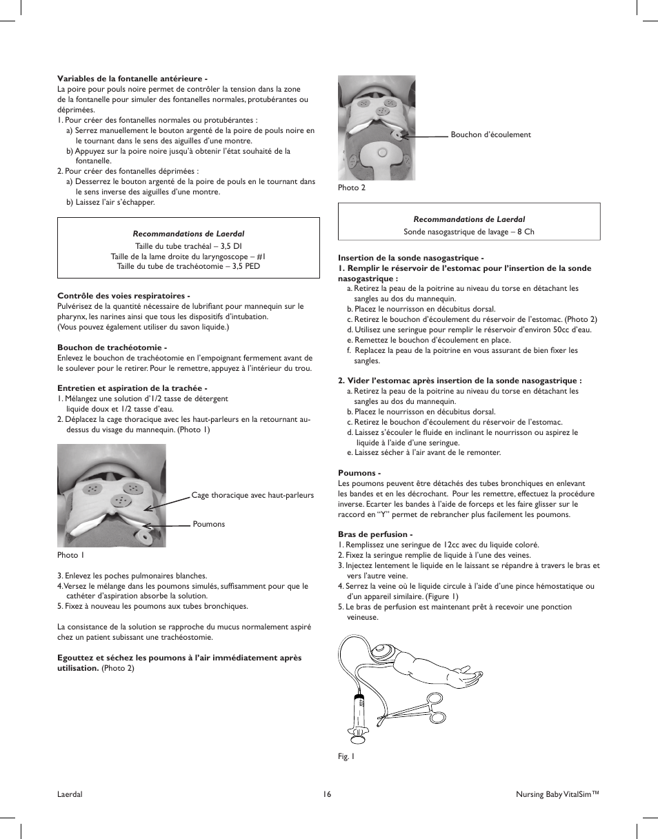 Laerdal Nursing Baby (SimPad Capable) User Manual | Page 16 / 55