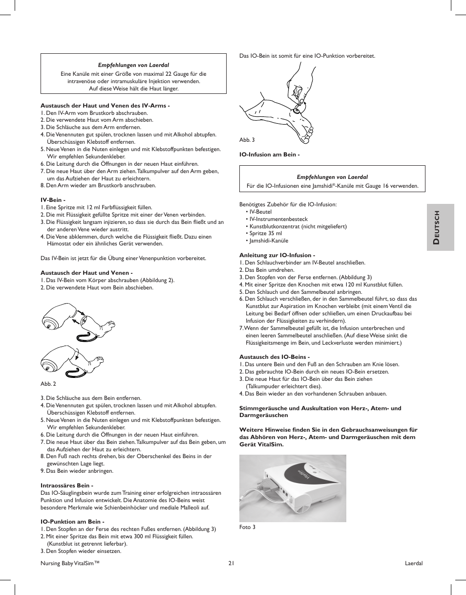 Laerdal Nursing Baby (SimPad Capable) User Manual | Page 21 / 55