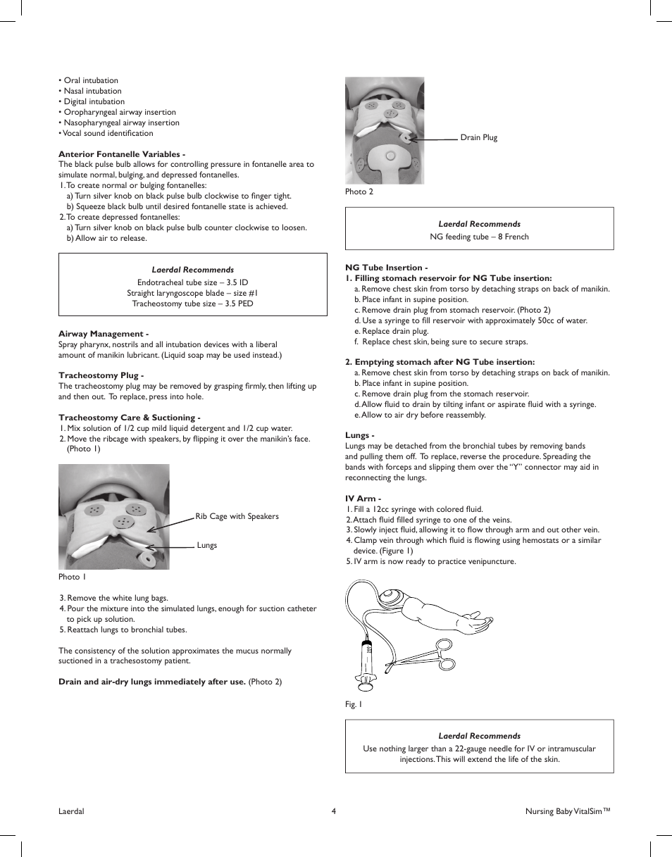 Laerdal Nursing Baby (SimPad Capable) User Manual | Page 4 / 55