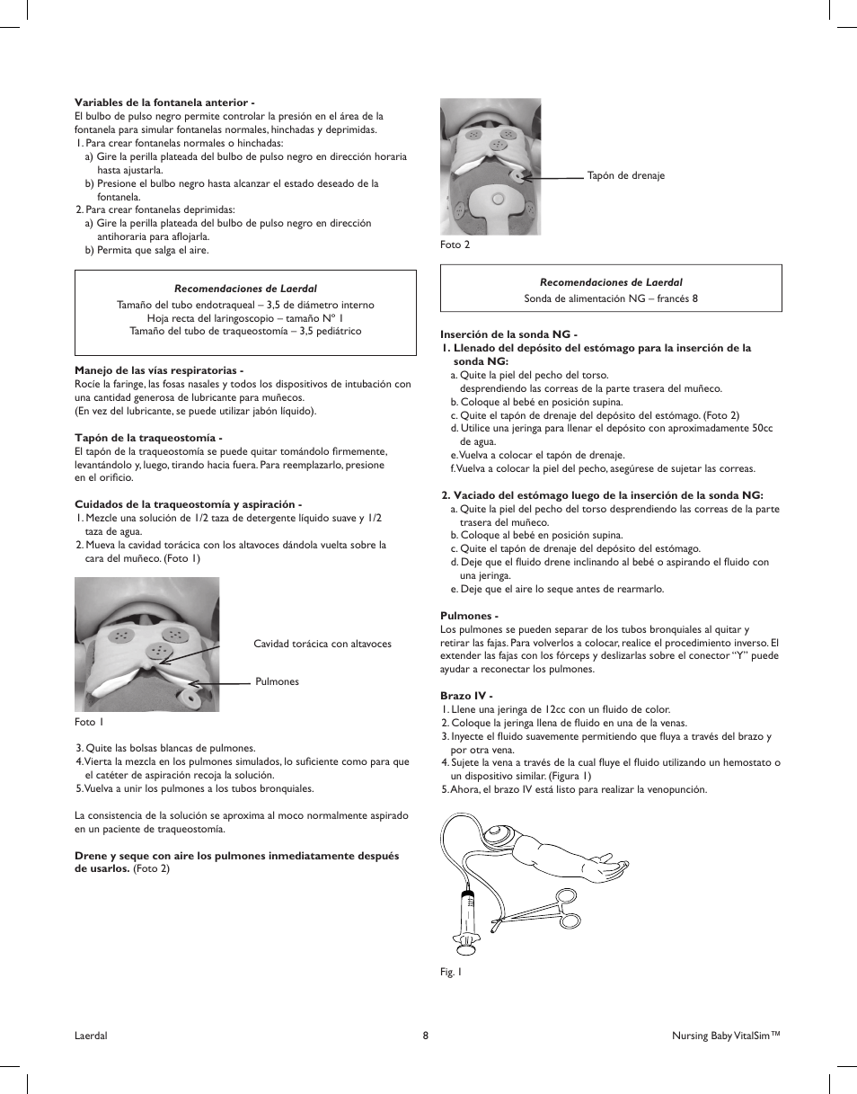 Laerdal Nursing Baby (SimPad Capable) User Manual | Page 8 / 55