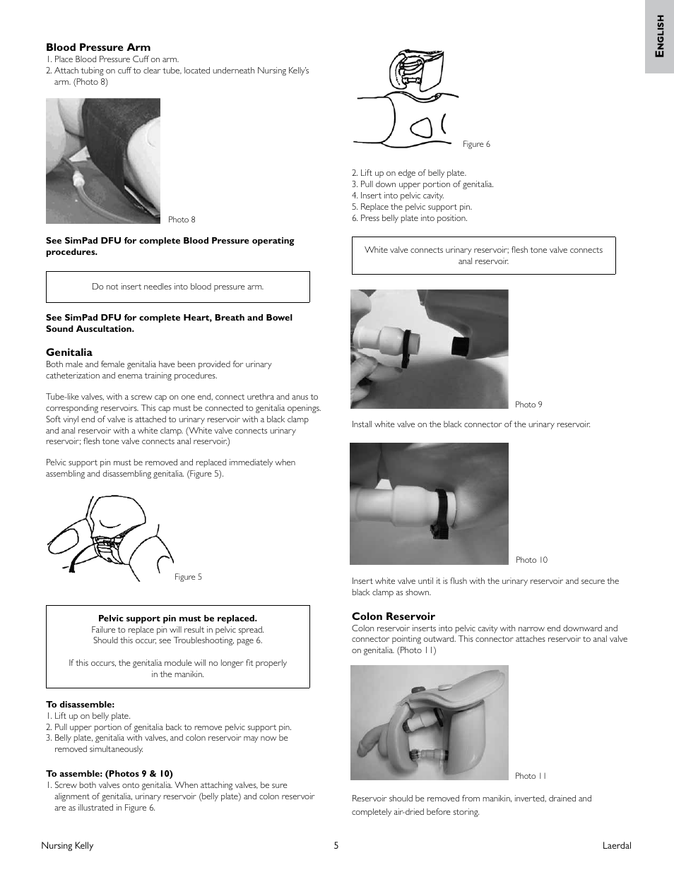 English | Laerdal Nursing Kelly (SimPad Capable) User Manual | Page 7 / 9
