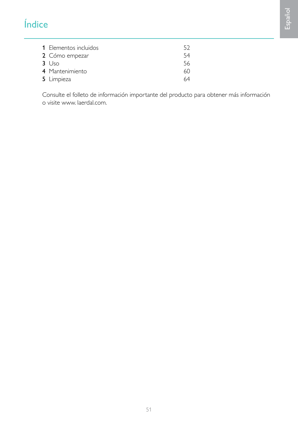 Índice | Laerdal Resusci Anne Advanced SkillTrainer with SimPad User Manual | Page 51 / 68