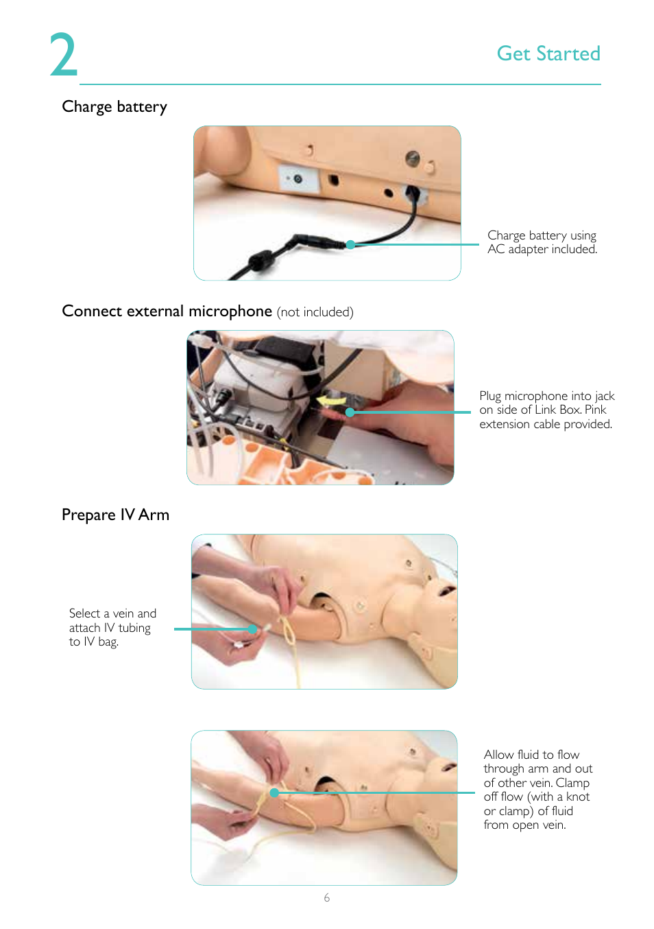 Get started | Laerdal Resusci Anne Advanced SkillTrainer with SimPad User Manual | Page 6 / 68