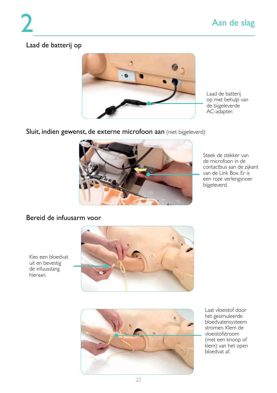 Aan de slag | Laerdal Resusci Anne Advanced SkillTrainer with SimPad User Manual | Page 22 / 100