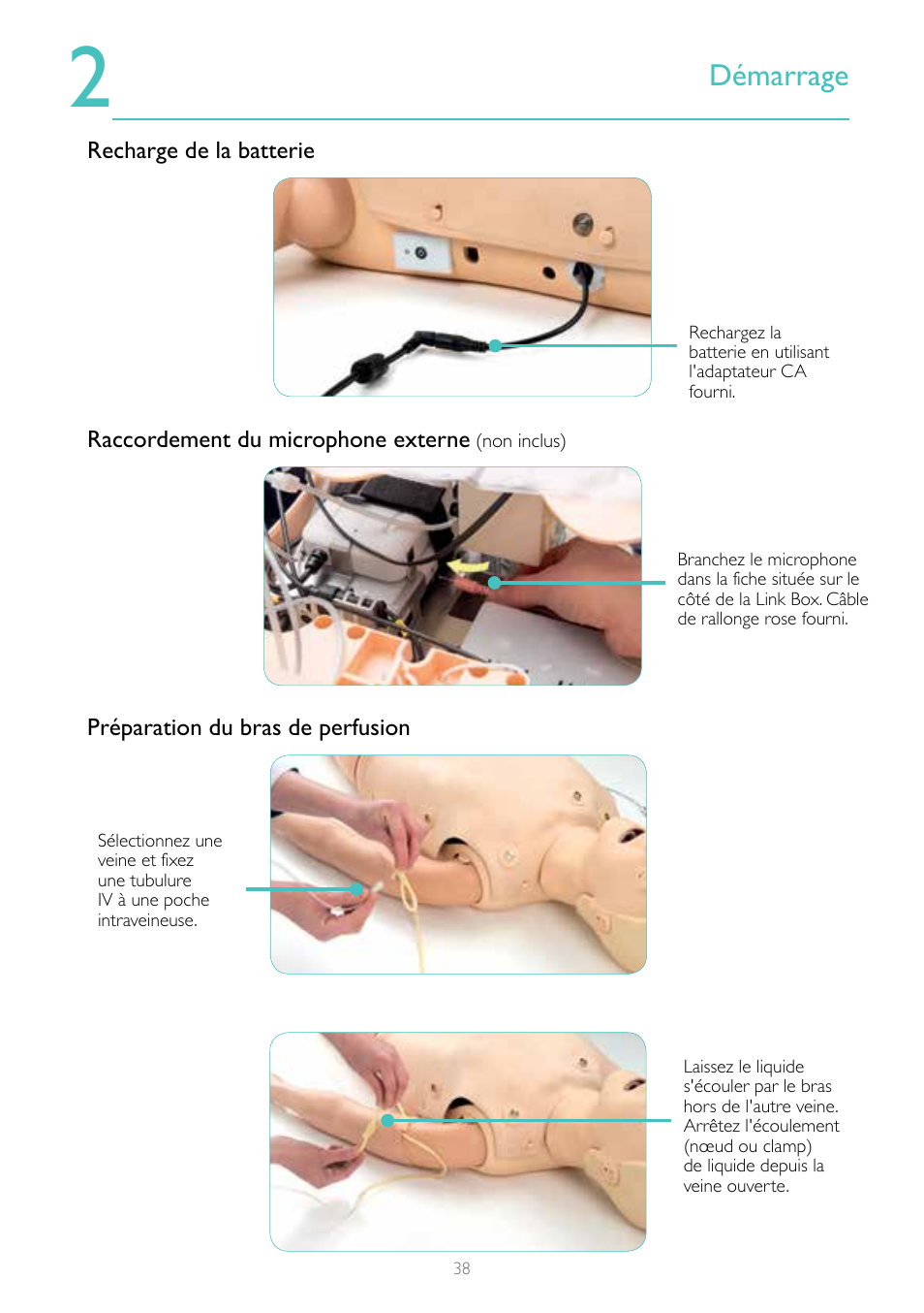 Démarrage | Laerdal Resusci Anne Advanced SkillTrainer with SimPad User Manual | Page 38 / 100