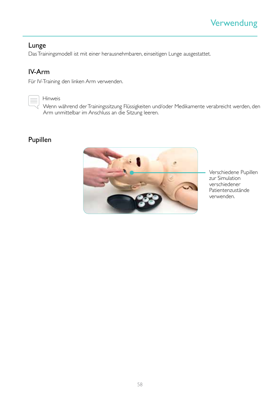 Verwendung | Laerdal Resusci Anne Advanced SkillTrainer with SimPad User Manual | Page 58 / 100