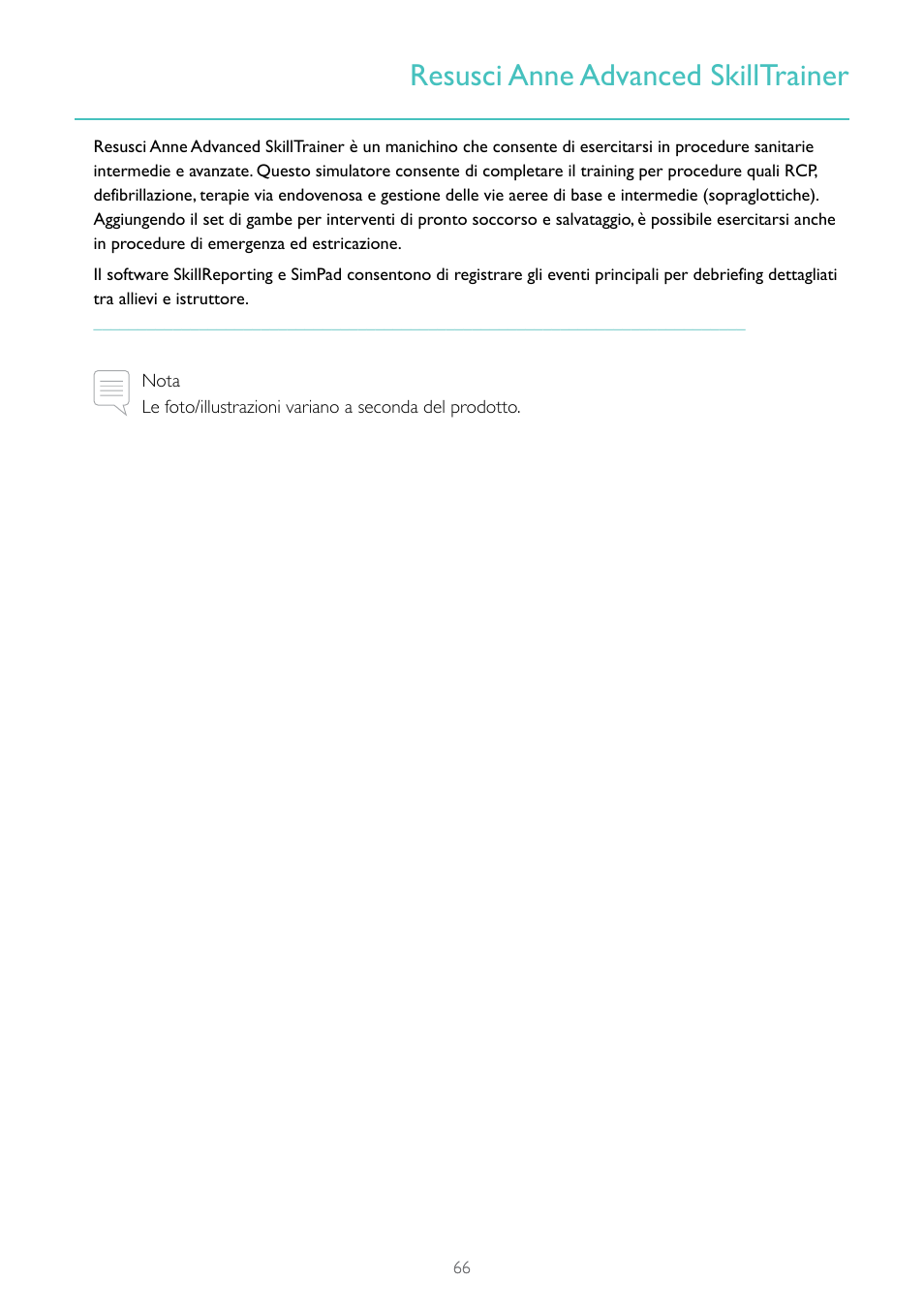 Resusci anne advanced skilltrainer | Laerdal Resusci Anne Advanced SkillTrainer with SimPad User Manual | Page 66 / 100