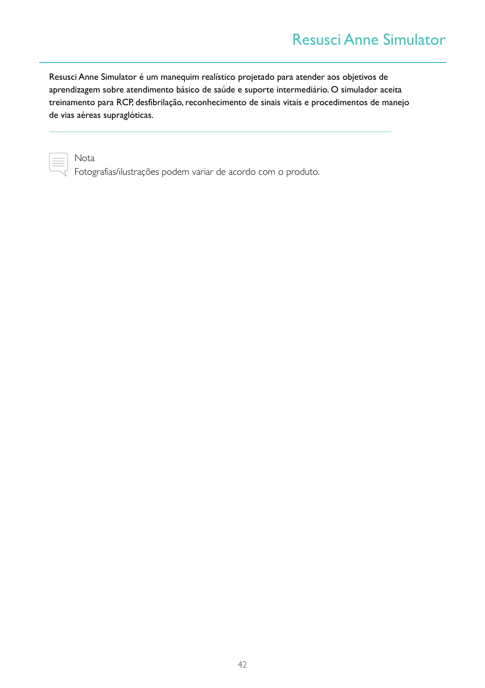 Resusci anne simulator | Laerdal Resusci Anne Simulator User Manual | Page 42 / 84